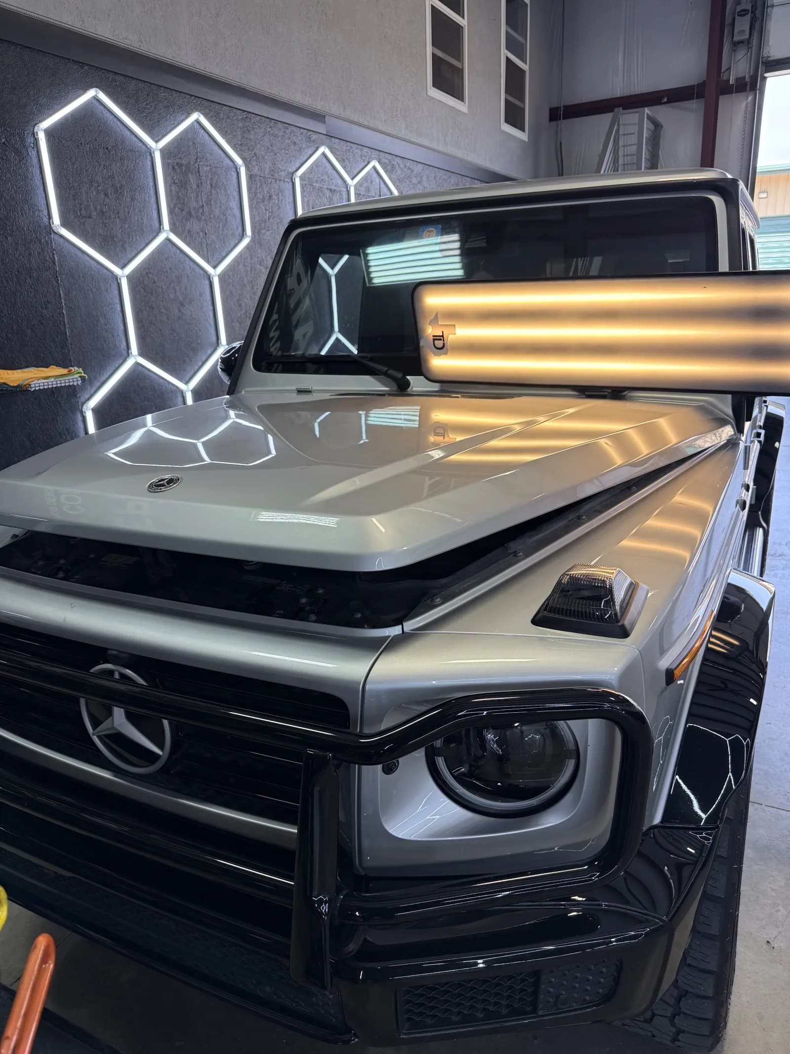 Mercedes G-Wagon in Texas Dent Company shop